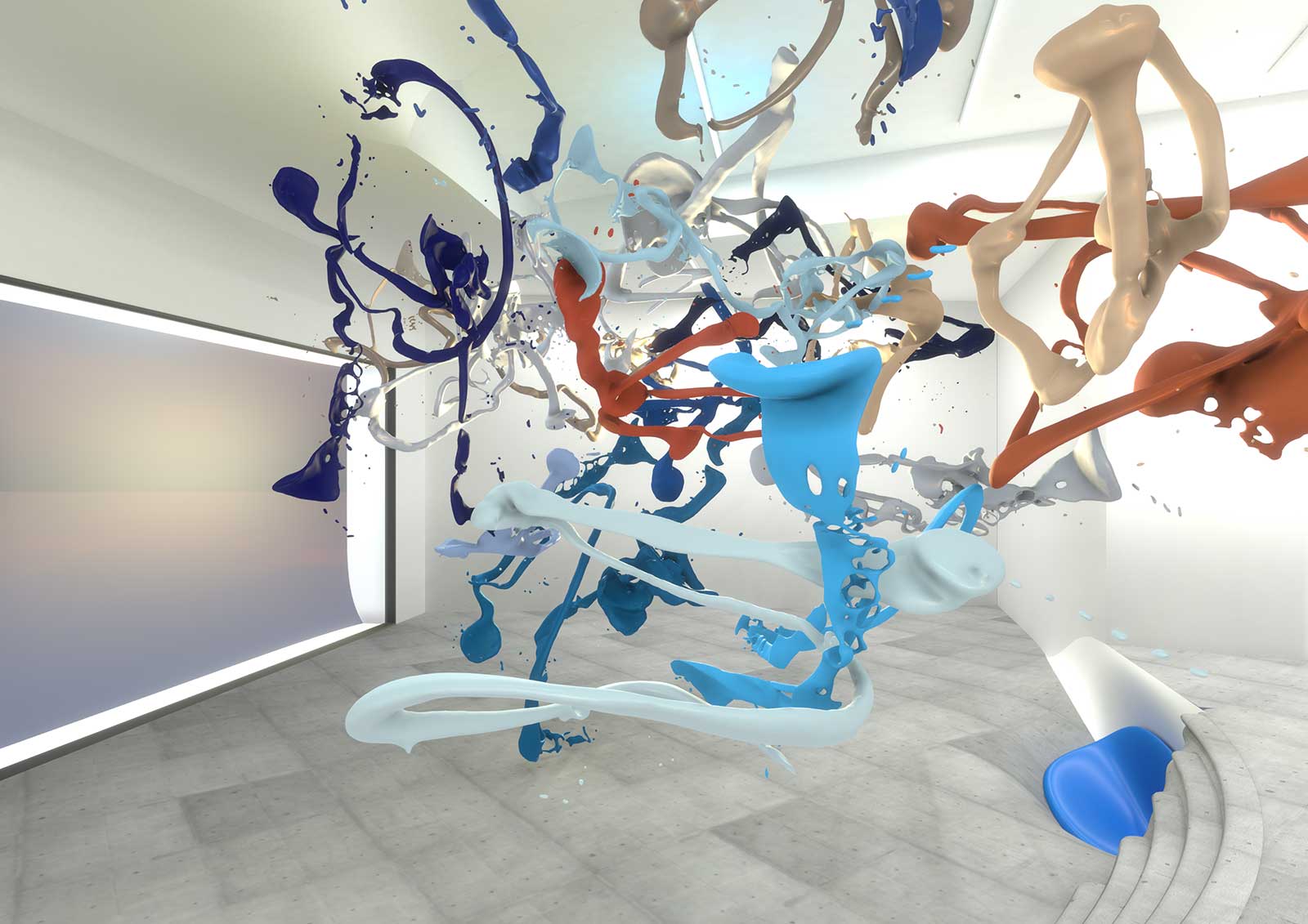 VR Bodypaint 01, Cube, Roehrs & Boetsch Gallery, Exhibition View, 2019